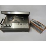 Phillips 4307 model Realtor reel tape recorder, together with a Roberts radio