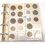 Small folder containing a quantity of miscellaneous World coins