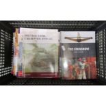 Box containing a large collection of Osprey military publications, ' Men at Arms ', ' Campaign '