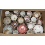 Quantity of various 19th Century cups and saucers Generally these are in very good condition. Some