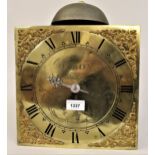 18th Century longcase clock movement, the 10in gilt brass dial inscribed E. Box, Groombridge, with a