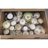 Quantity of various 19th Century cups and saucers Generally in good condition - just two cracked