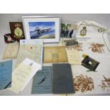 Collection of RAF Mosquito related ephemera including flying logs, signed prints etc.