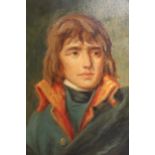 Late 19th Century oil on panel, portrait of Napoleon Bonaparte as first consul after Masquerier,