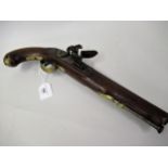 Late 18th / early 19th Century flintlock pistol by W. Parker, the barrel inscribed ' Maker to His