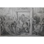 Two Cruickshank black and white prints, titled ' Inconveniences of a Crowded Drawing Room ' and '