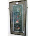 Two framed Chinese silk embroidered pictures