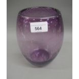 Keith Murray, amethyst bubble vase circa 1935 by Stevens & Williams, 8ins high Various surface