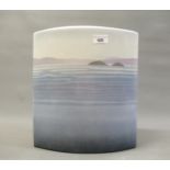 Large modern Rosenthal porcelain vase decorated with a landscape
