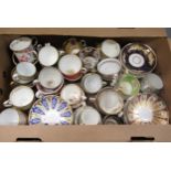 Quantity of various 19th Century cups and saucers Generally in very good condition - one cup with