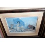 Sir William Russell Flint, Limited Edition colour print of three nudes (faded)