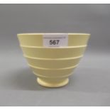 Wedgwood Keith Murray, conical bowl in straw, 4.125ins high