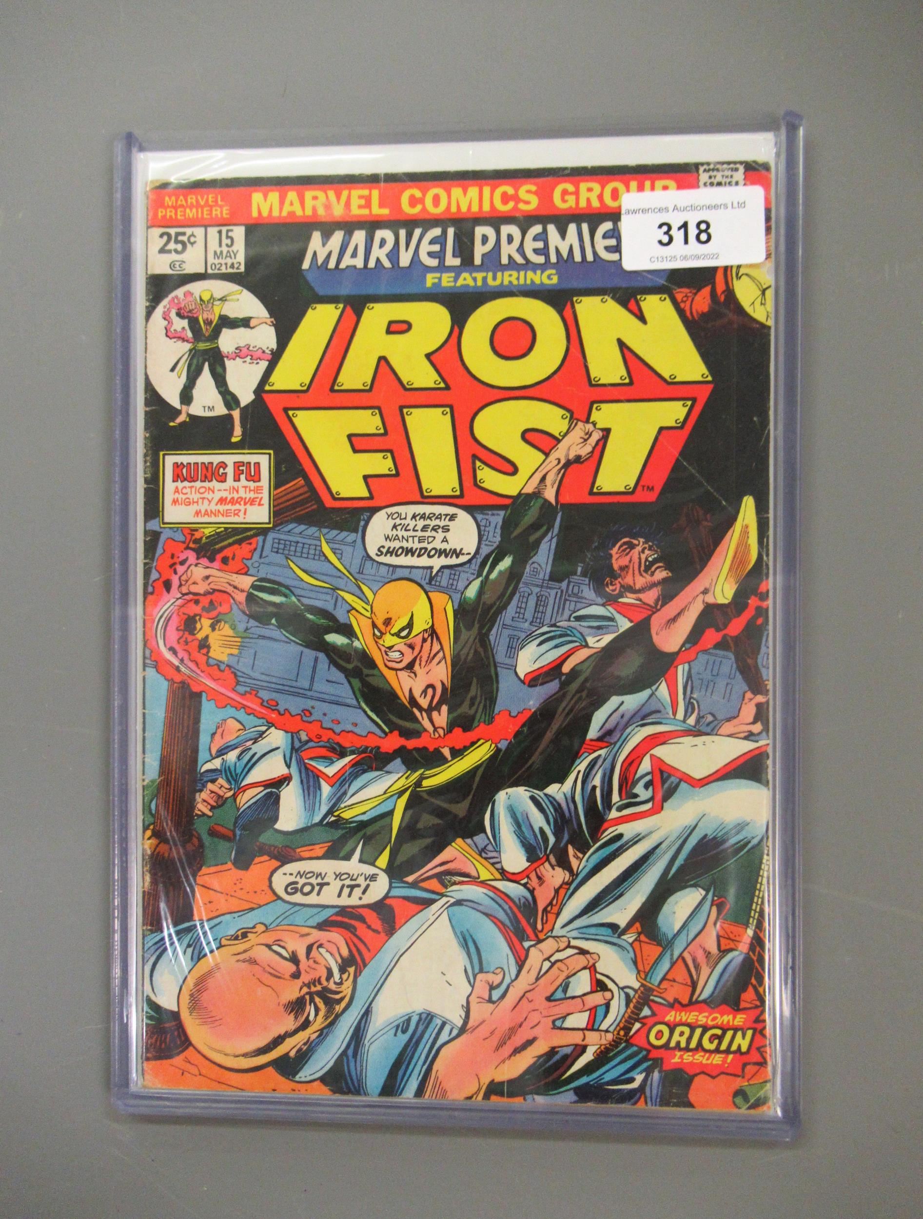 Marvel Comics, American issue Marvel Premier featuring ' Iron Fist ', No. 15 (the first appearance