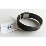 Mont Blanc, brown plaited leather bangle