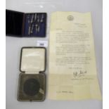 1926 Bronze medallion for Service, National Emergency in original fitted case, with Midland and