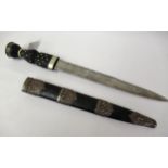 Scottish Regimental pattern dirk, 17.25ins long overall, with scabbard Some wear to blade, also some