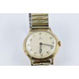 Gentleman's Tudor 9ct yellow gold cased wristwatch, the dial with Arabic numerals and subsidiary