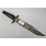 Hassam, Boston, a Bowie style knife inscribed ' Arkansas toothpick ', with a steel blade and hilt,