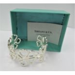 Elsa Peretti for Tiffany & Co., silver ' Hibiscus ' cuff bracelet, with original box