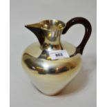 Onnik white metal (800 mark) jug with overlaid simulated wooden handle and spout, 12 troy ounces