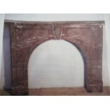 19th Century rouge marble fire surround (currently in three sections for reassembly) - see