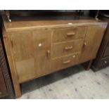 Small Art Deco walnut sideboard by Heals of London, 48.5ins wide Measurements: 36ins high x 47ins