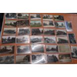 Thirty three postcards, Croydon related, including twenty one RP's, Woodcote Grove House, view on
