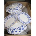 Quantity of Spode ' Blue Colonel ' dinnerware