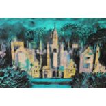 John Piper, signed Limited Edition colour print ' Harlaxton Manor ' No. 3 of 100, 18ins x 26 and 5/