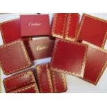 Quantity of Cartier red leather display boxes