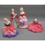 Royal Doulton figure ' Olivia ' HN1995 (very slight chips to the lily heads), another ' Lady Fayre '