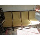 Set of four modern Lloyd Loom beechwood and cane dining chairs