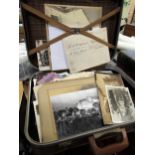 Suitcase containing a collection of various photographs including two attributed to James Valentine