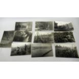 Bag containing ten World War II original photographs from P.O.W Camps