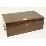 19th Century rectangular mahogany writing box with fitted interior