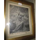 Ellen Terry, a seated portrait photograph by Window & Grove of the actress as Guinevere in King