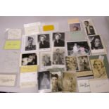 Collection of celebrity autographs and signed photographs including Margot Fonteyn, Gladys Cooper,