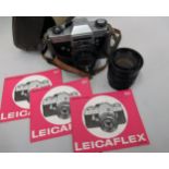 Leicaflex SL 35mm camera with two Leitz Wetzlar Summicron lenses 1:2/50 and 1:2/90, together with