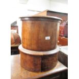 Victorian mahogany cylindrical commode with a hinged lid