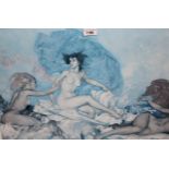 Sir William Russell Flint, Limited Edition colour print of three nudes (faded)