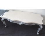 Reproduction French style oval marble top coffee table