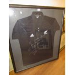 All Blacks framed rugby shirt, with presentation inscription, signed by various players, including