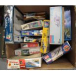 Box containing twelve model aircraft kits