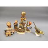 Group of six Hummel figures of children