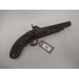 Antique percussion pistol, with octagonal barrel (at fault)