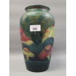 Early Moorcroft ' Claremont ' vase, painted signature in green, impressed marks and fragments of