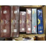 Box containing six Corgi Aviation Archive models of airliners in original boxes