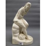 Minton Parian figure ' Dorothea ' (character from Don Quixote), modelled by John Bell, impressed