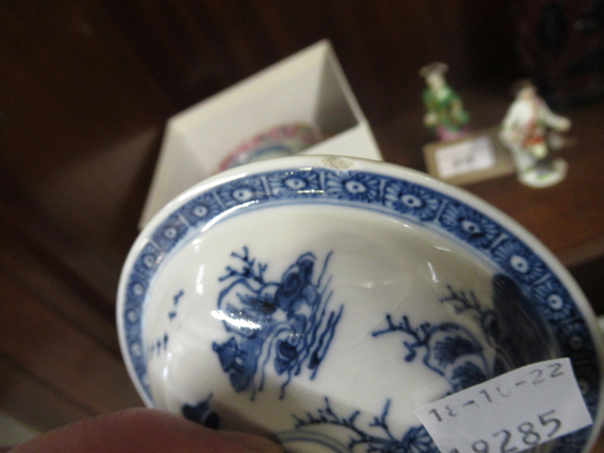 18th Century Chinese blue and white teapot (damages and repairs), together with a small Chinese blue - Image 12 of 13