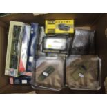 Box of thirteen Corgi and Lledo boxed military model vehicles